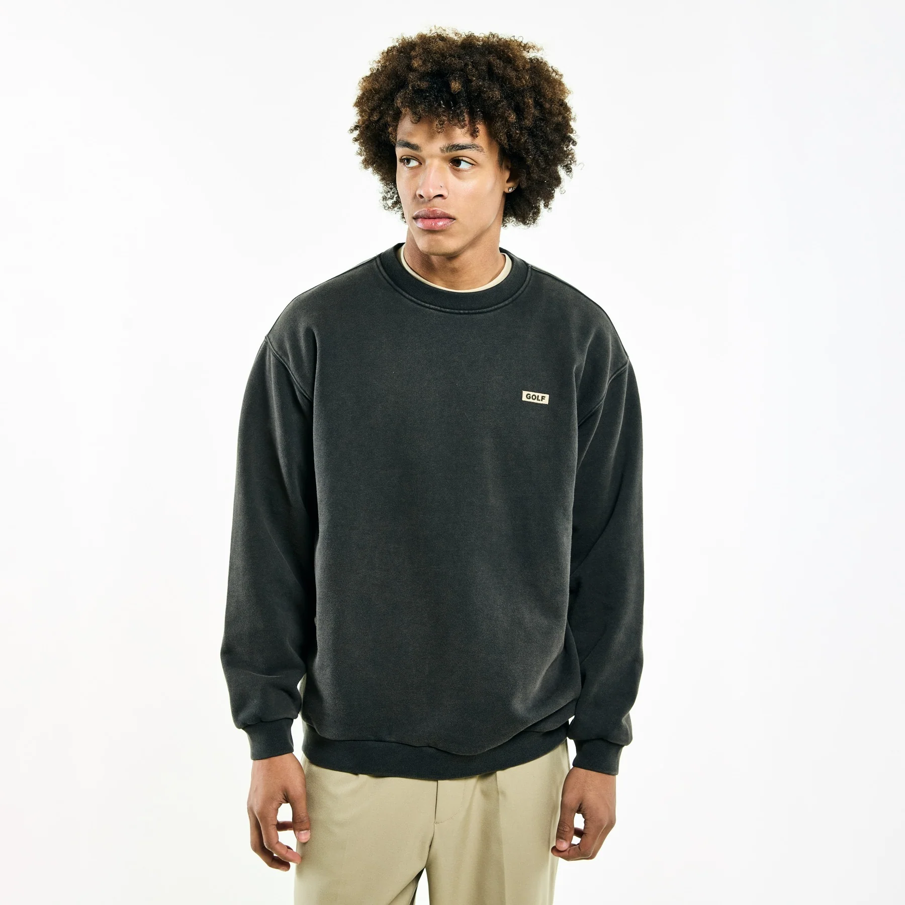 WASHED LOGO CREWNECK by GOLF WANG - Image 7